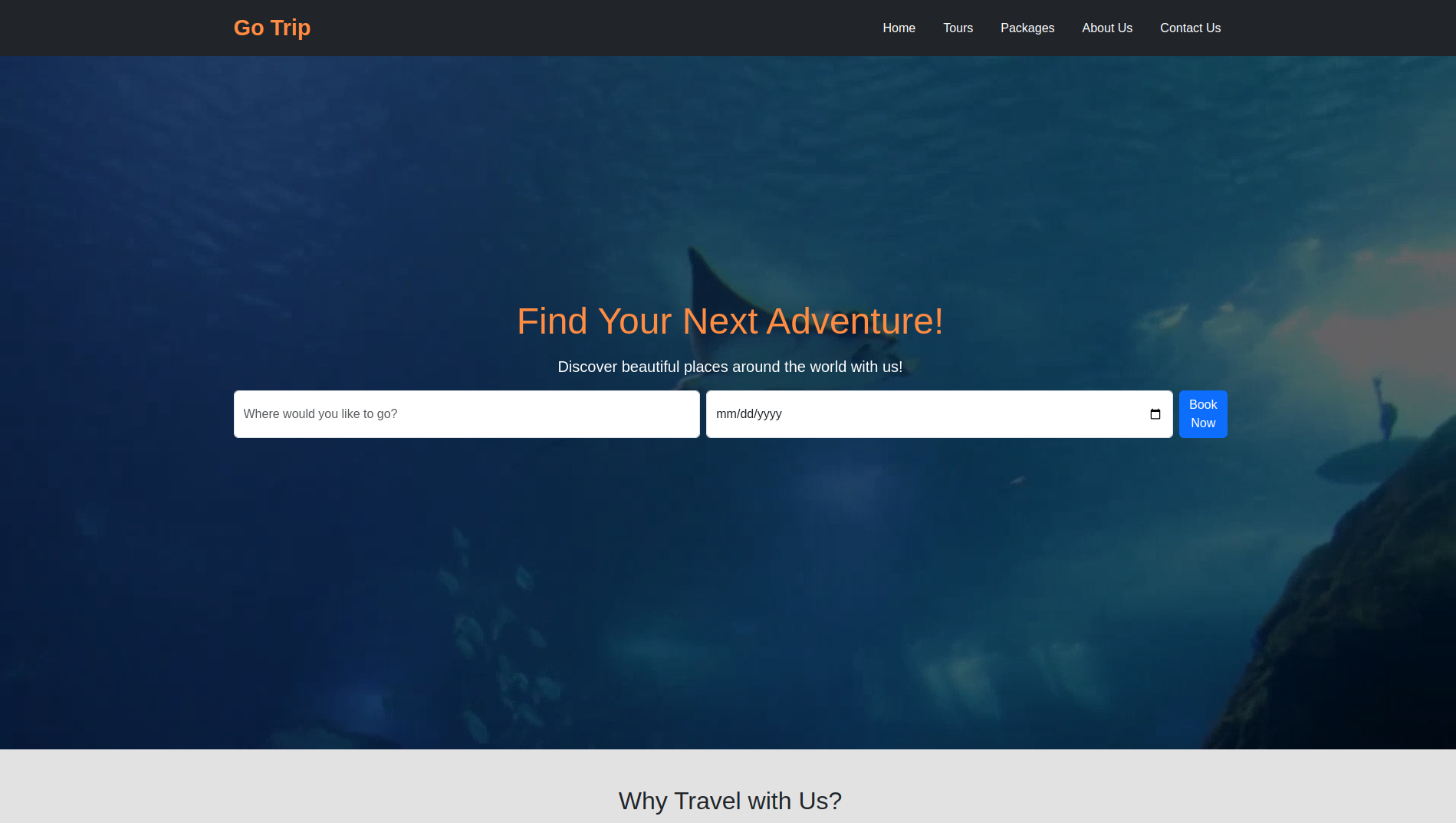 Travel Landing Page